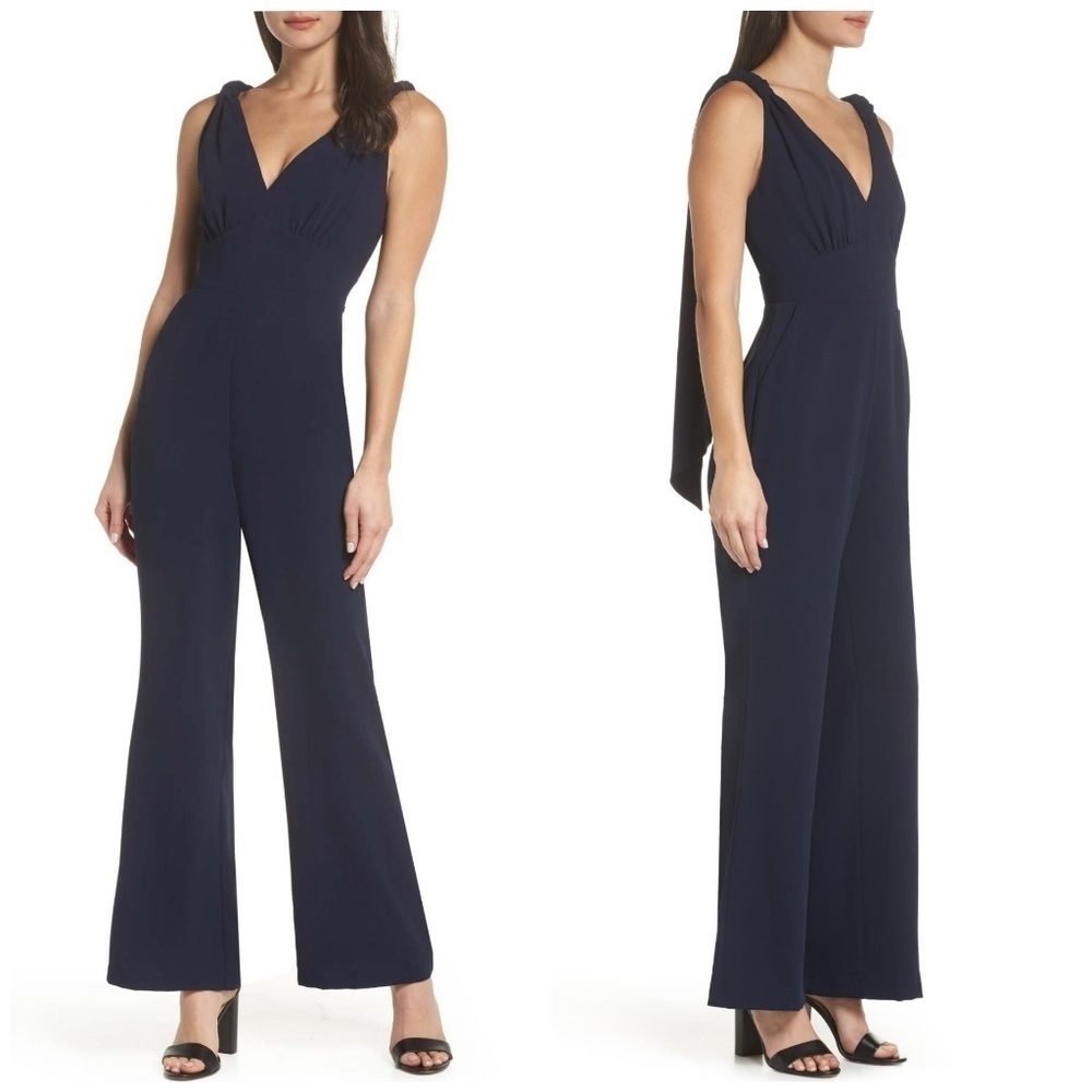 💜 Harlyn | Knotted Navy Jumpsuit